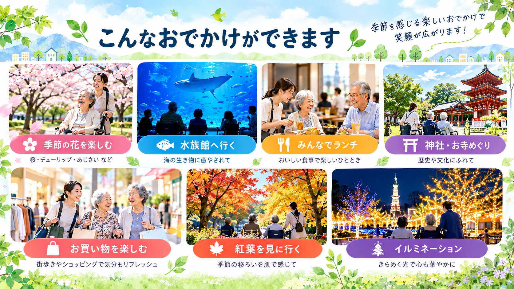 介護の休日で楽しめるおでかけ